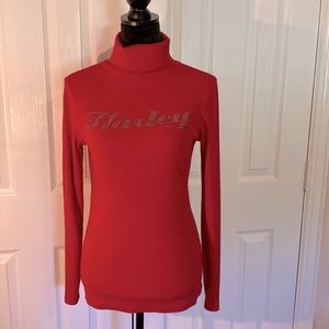 Ladies Red Harley Davidson Turtleneck